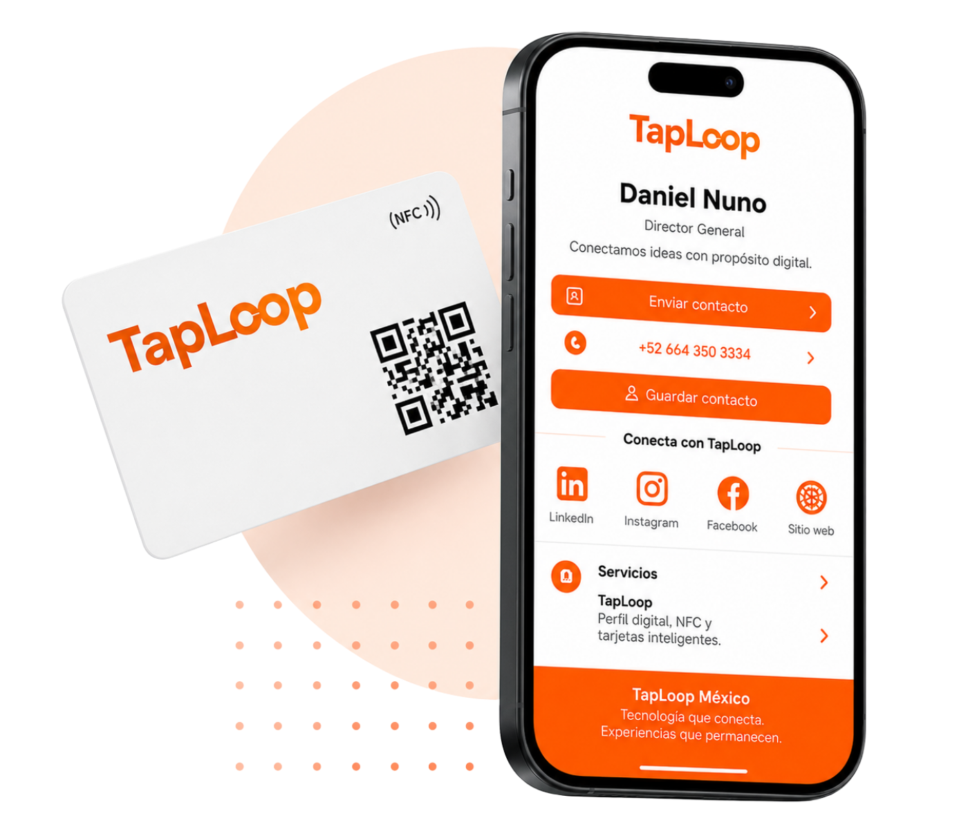 TapLoop NFC card and digital profile